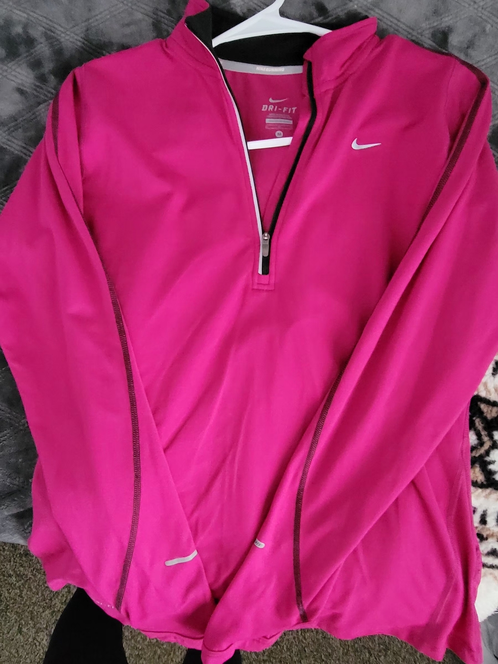 Nike Pink Dri-FIT Quarter-Zip Pullover